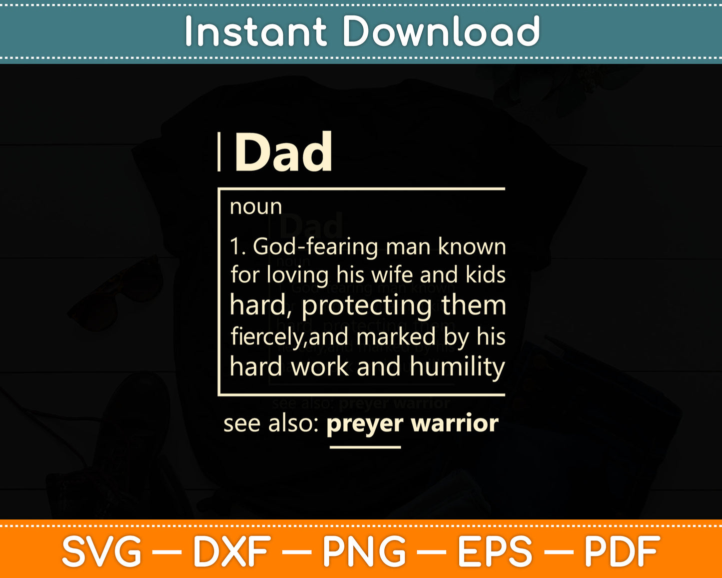 Dad Noun Funny Definition Father's Day Svg Digital Cutting File