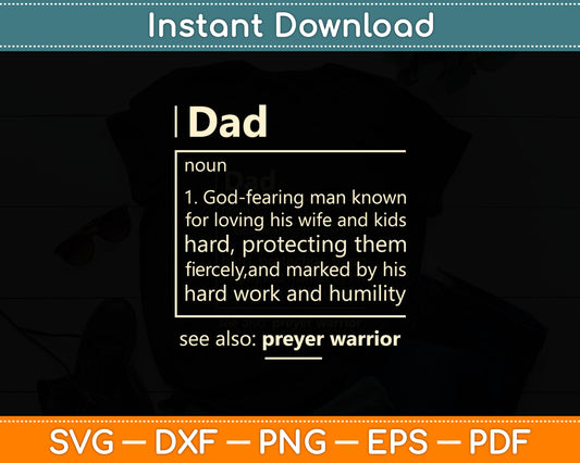 Dad Noun Funny Definition Father's Day Svg Digital Cutting File
