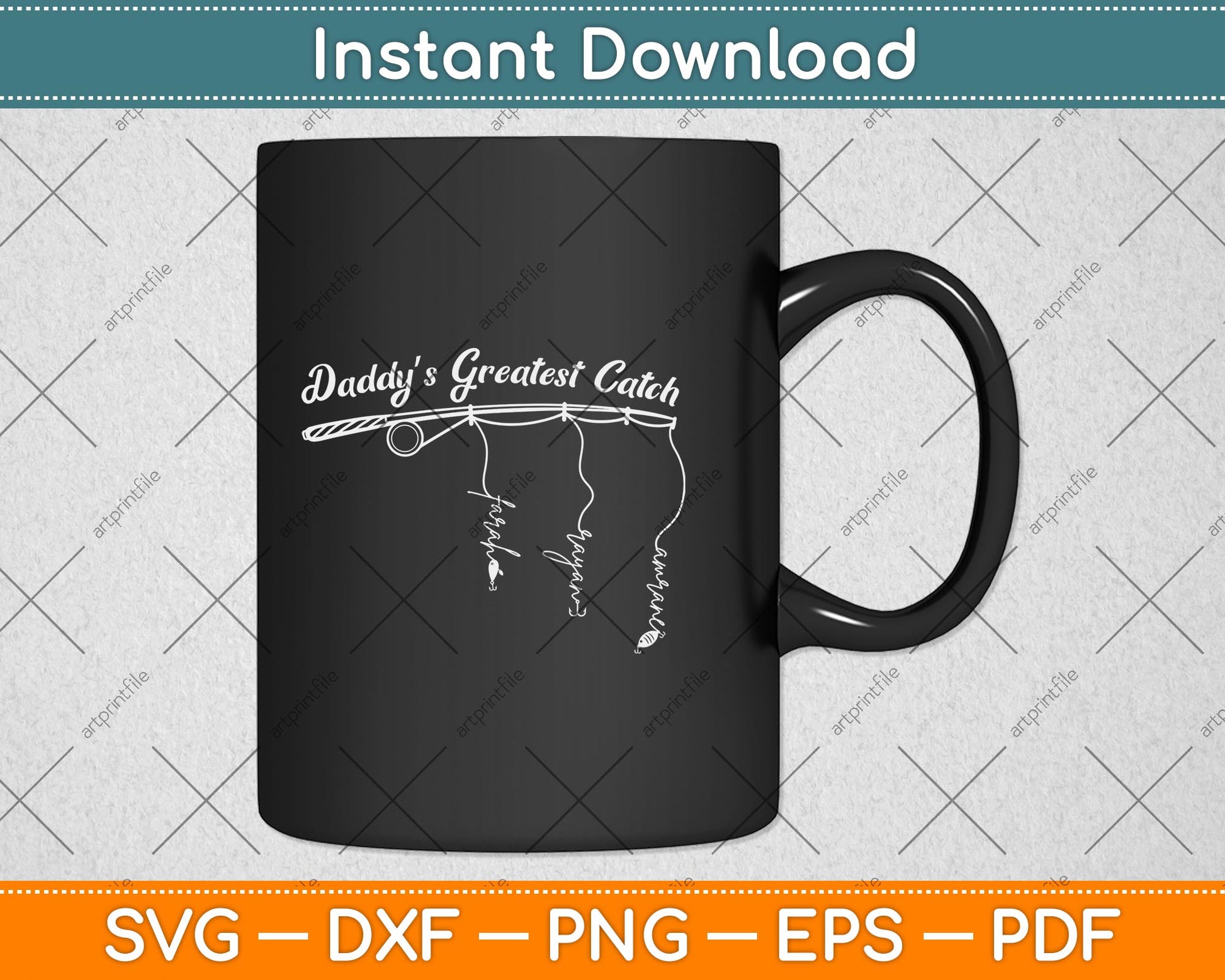 Dad’s Greatest Catch Svg Png Dxf Digital Cutting File