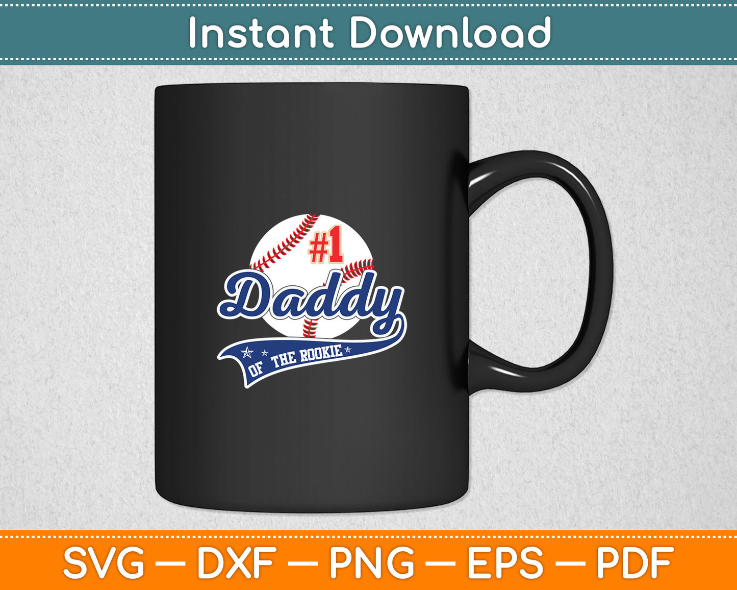Daddy of Rookie 1st Birthday Baseball Theme Matching Party Svg Digital Cutting File