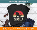 Dadzilla Father Of The Monsters Sunset Retro Svg Png Dxf Digital Cutting File