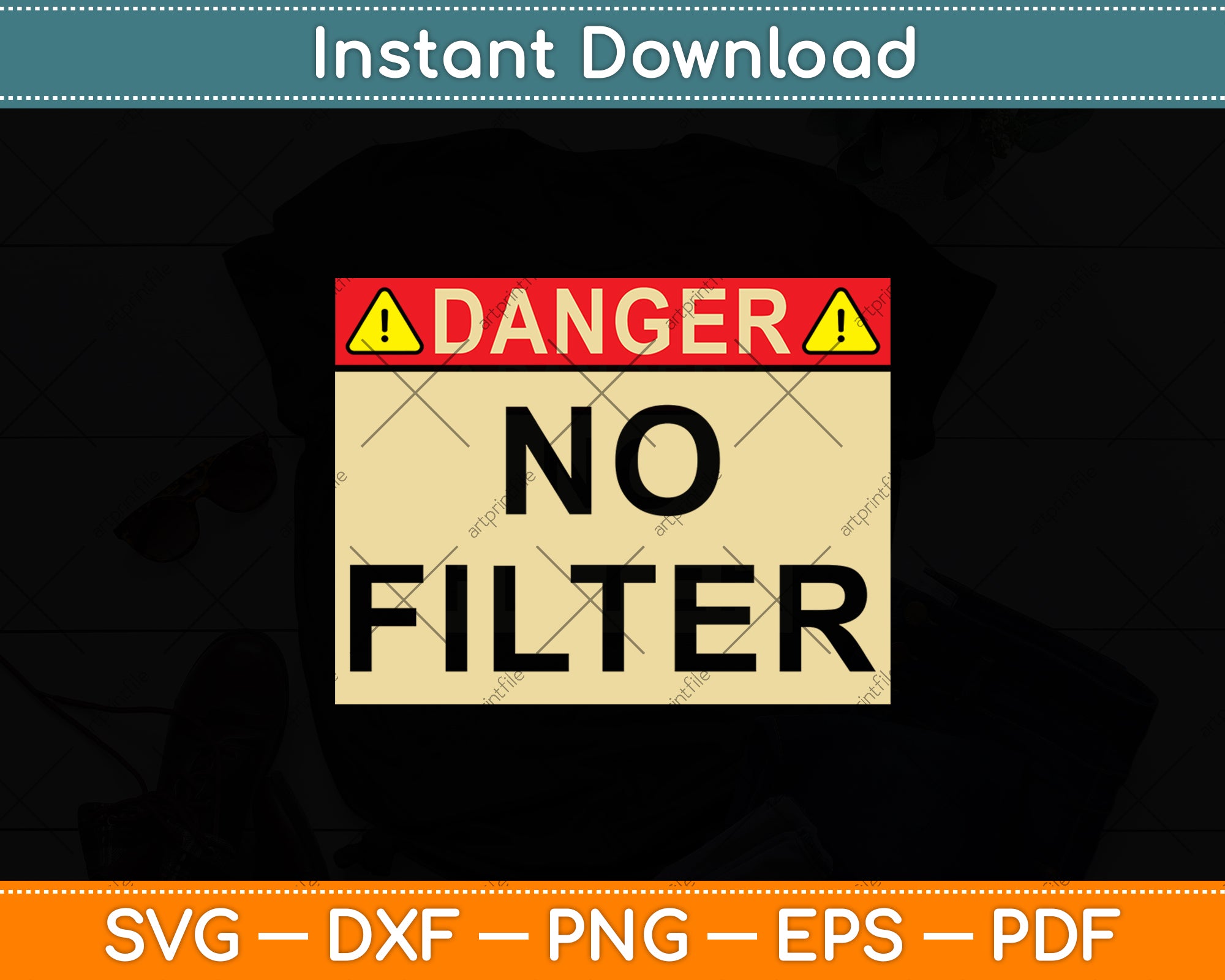 Danger No Filter Warning Sign Svg Cutting File – artprintfile