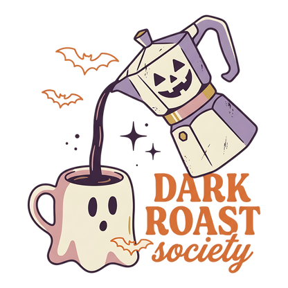 Dark Roast Society Halloween Coffee PNG
