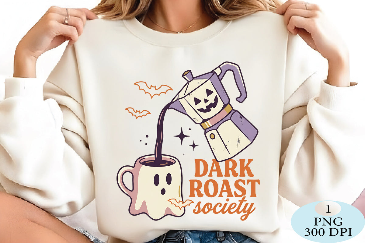Dark Roast Society Halloween Coffee PNG