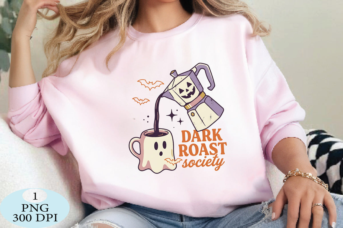 Dark Roast Society Halloween Coffee PNG