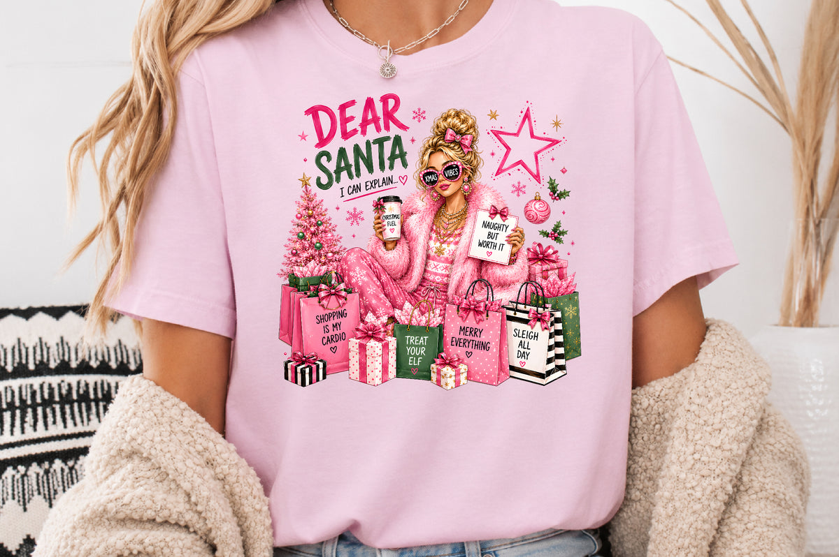 Dear Santa I Can Explain Christmas PNG Sublimation Design