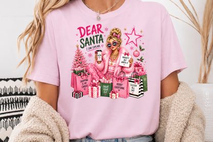 Dear Santa I Can Explain Christmas PNG Sublimation Design
