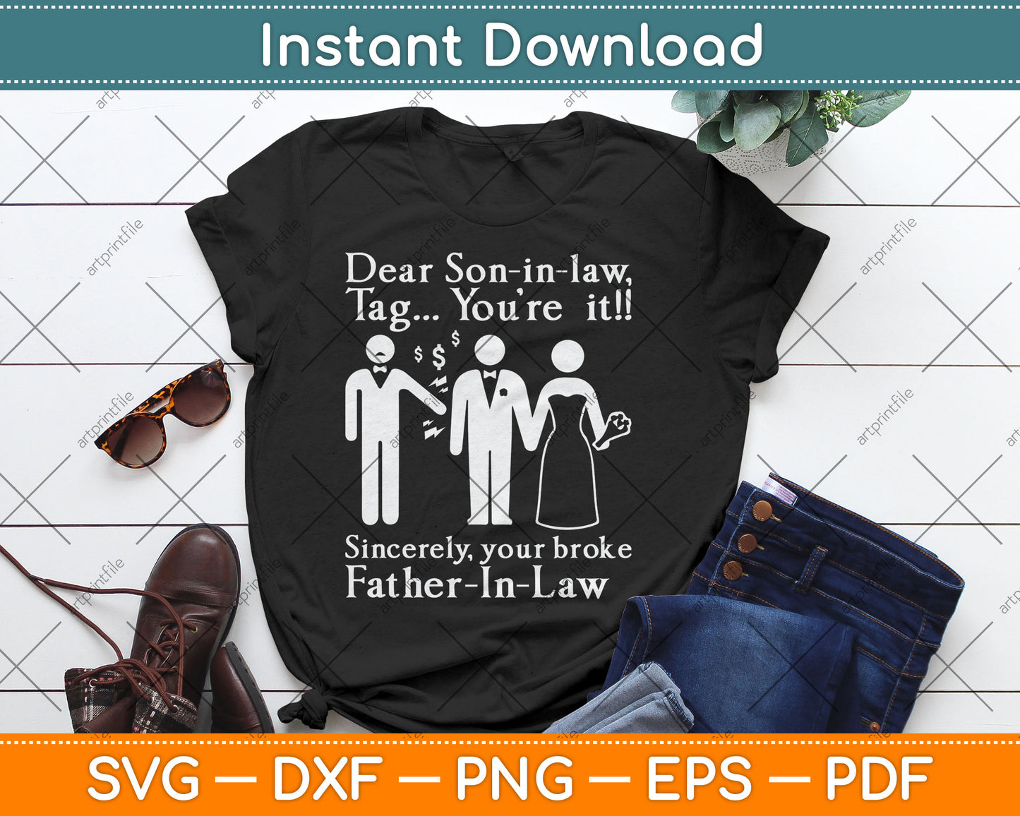 Dear Son-In-Law - Father Of The Bride Dad Wedding Marriage Svg Digital Cutting File