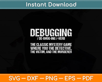 Programmer Developer Software Engineer Debugging Definition Svg Digital Cutting File