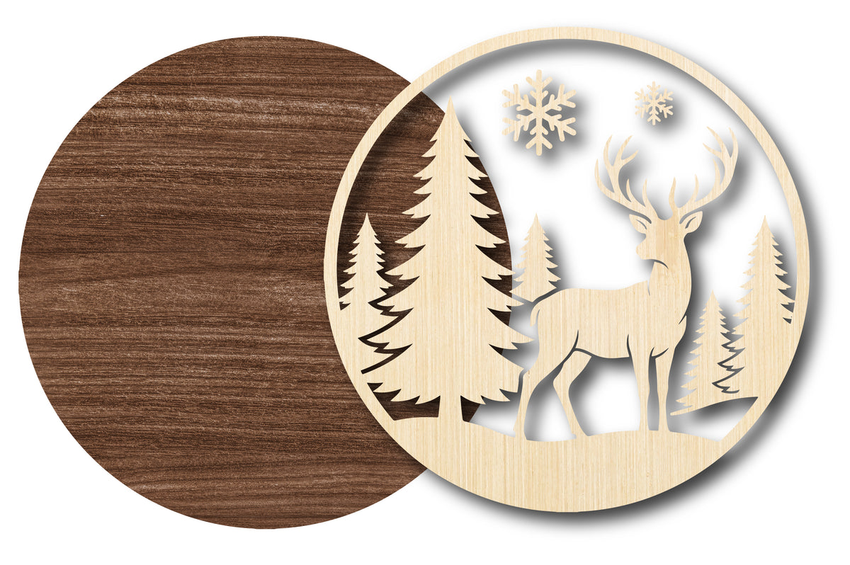Deer Forest Laser Cut SVG