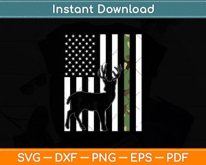 American Flag Deer Hunting Svg Digital Cutting File