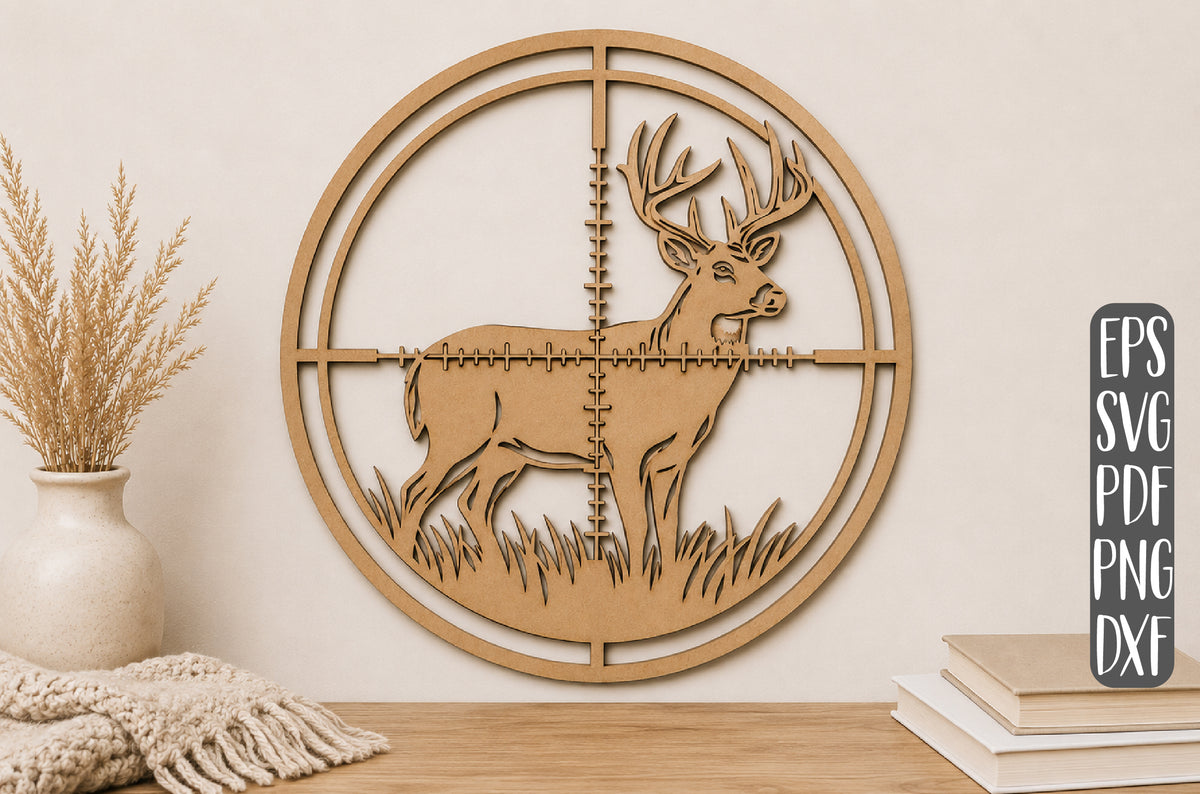 Deer Hunting Layered Laser Cut SVG