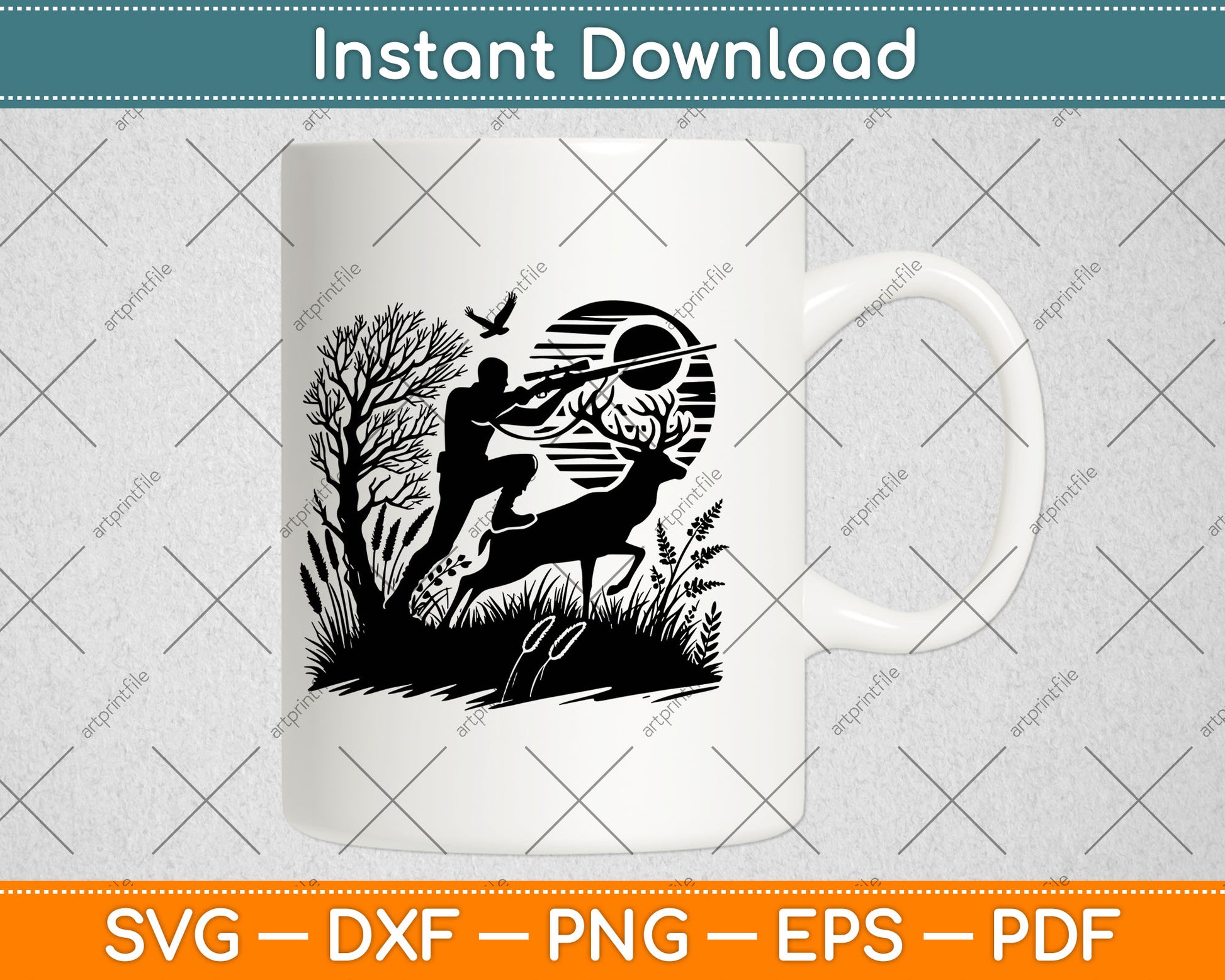 Deer Hunting Svg Digital Cutting File