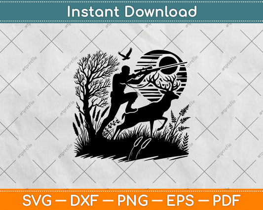 Deer Hunting Svg Digital Cutting File