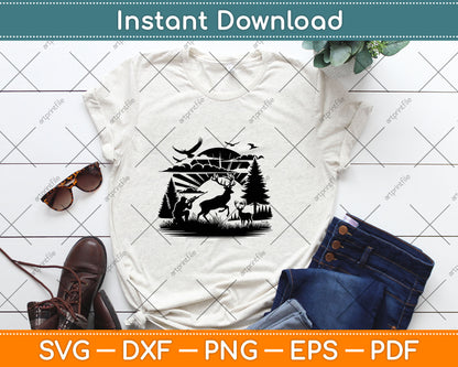 Deer Hunting Svg Design Digital Cutting File