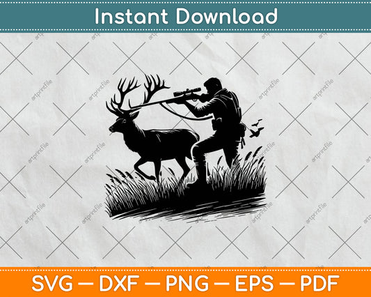 Deer Hunting, Deer Hunter, Duck Hunting Svg Png Digital Cutting File