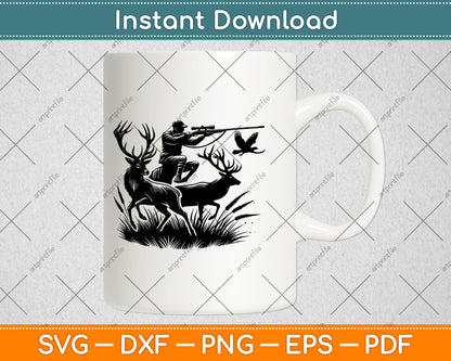 Deer Hunting, Deer Hunter, Hunting Svg Png Dxf Craft Cutting File