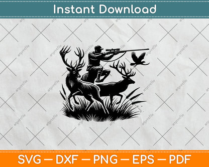 Deer Hunting, Deer Hunter, Hunting Svg Png Dxf Craft Cutting File