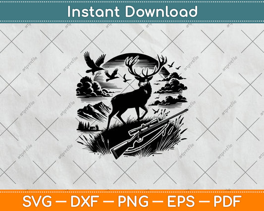 Deer Hunting, Deer Hunter, Hunting Svg Digital Cutting File