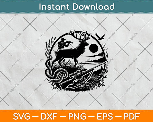 Deer Hunting, Deer Hunter, Hunting Svg Digital Cutting File