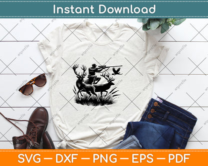 Deer Hunting, Deer Hunter, Hunting Svg Png Dxf Craft Cutting File
