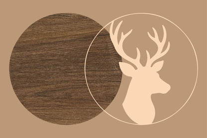 Deer Round Sign Laser Cut SVG