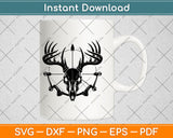 Deer Skull Bow Hunting Fathers Day Svg Png Dxf Digital Cutting File