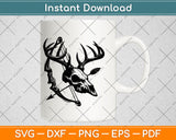 Deer Skull Bow Hunting Fathers Day Svg Design Digital Cutting File