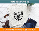 Deer Skull Bow Hunting Fathers Day Svg Png Dxf Digital Cutting File