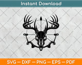 Deer Skull Bow Hunting Fathers Day Svg Png Dxf Digital Cutting File