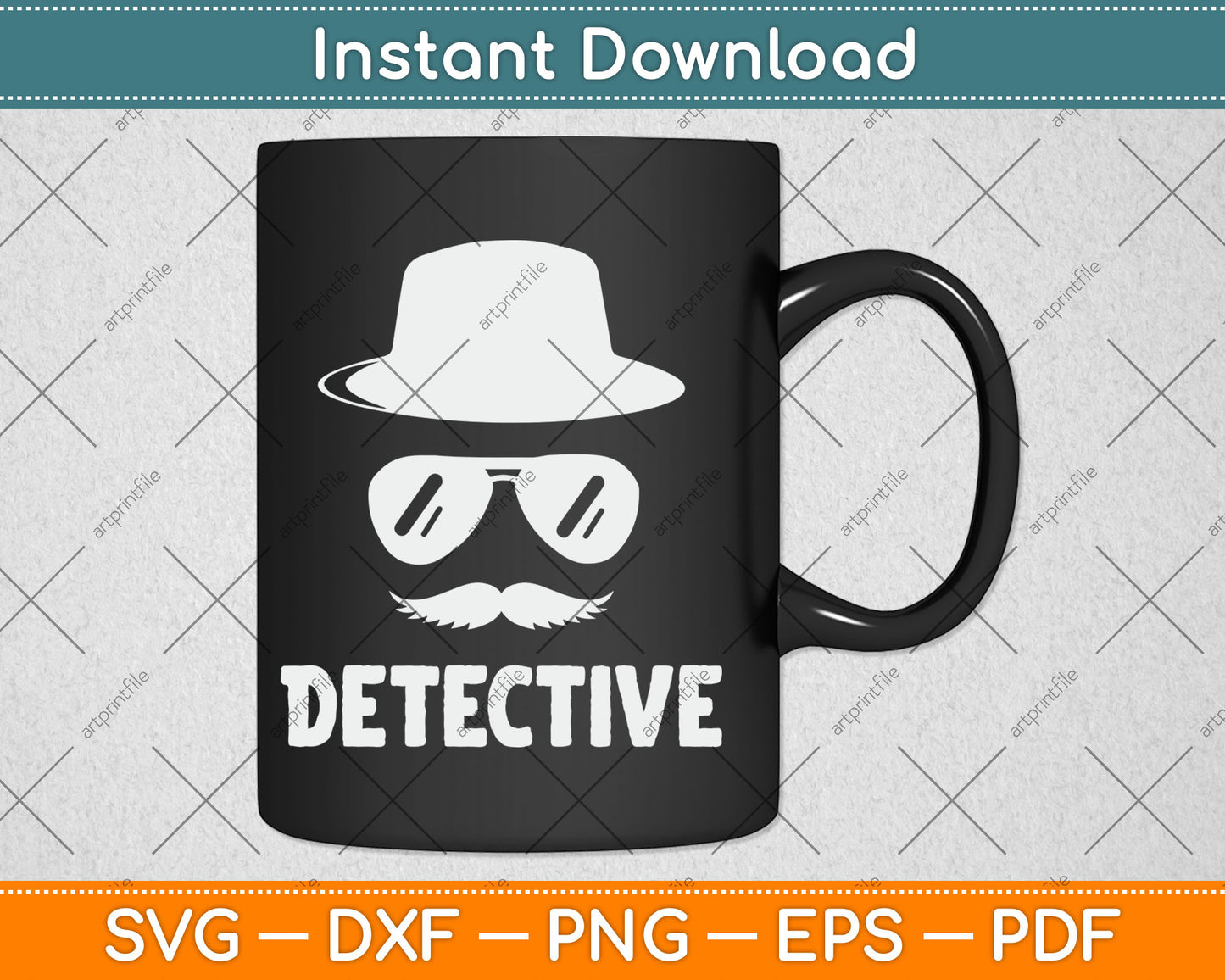 Detective Law Enforcement Halloween Party Svg Digital Cutting File