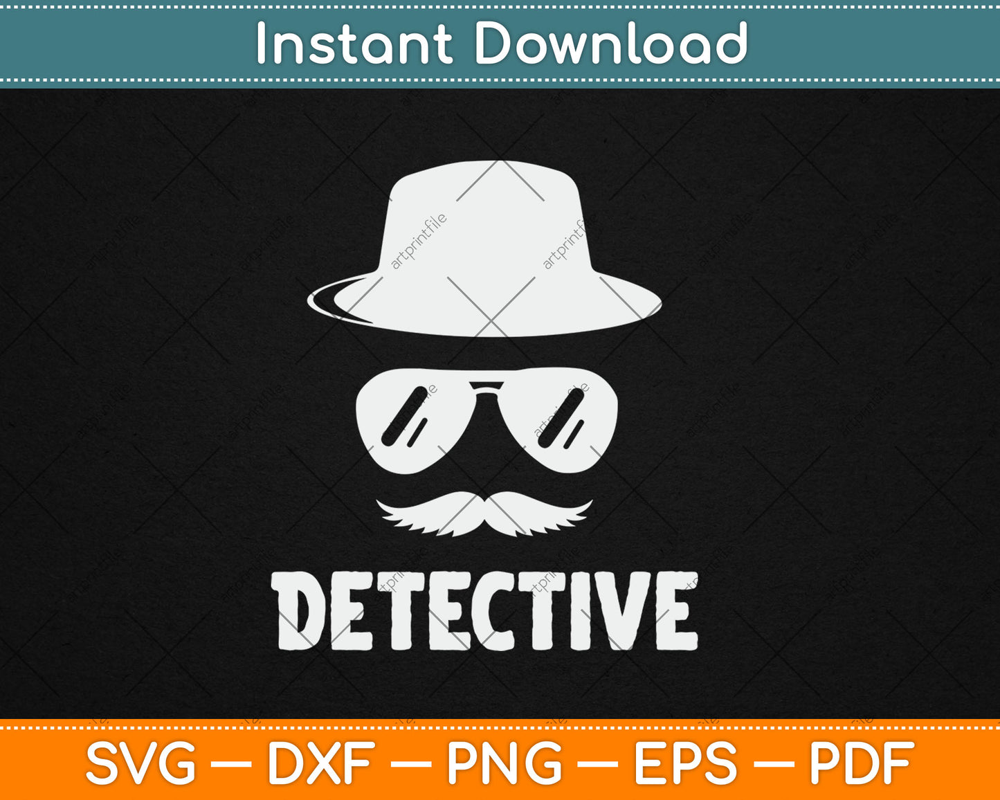 Detective Law Enforcement Halloween Party Svg Digital Cutting File