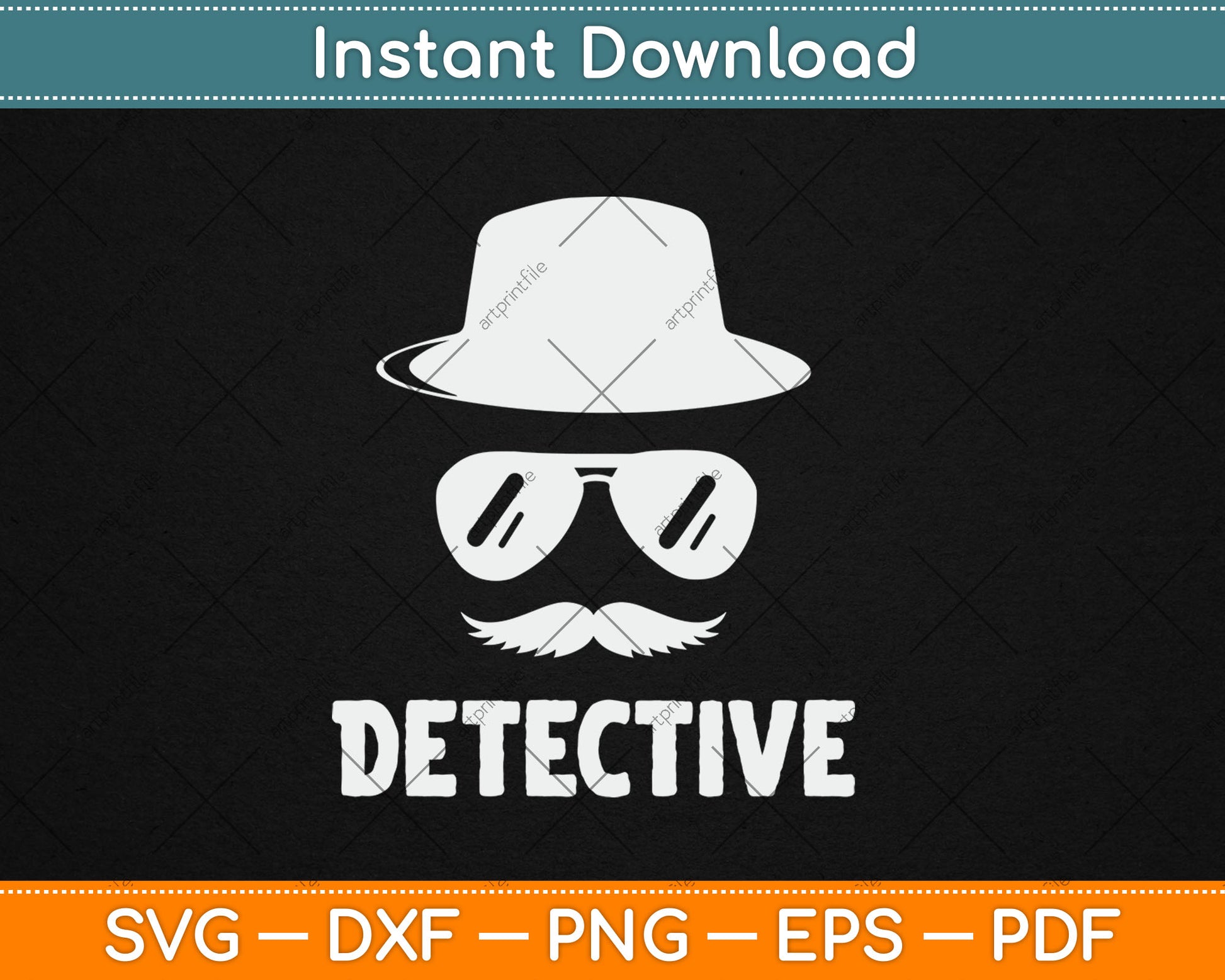 Detective Law Enforcement Halloween Party Svg Digital Cutting File