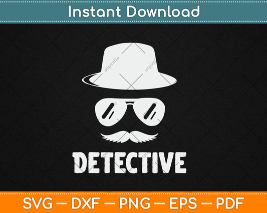 Detective Law Enforcement Halloween Party Svg Digital Cutting File
