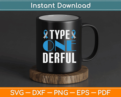Diabetes Awareness Type 1 Diabetes SVG Digital Cutting File