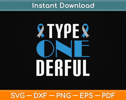 Diabetes Awareness Type 1 Diabetes SVG Digital Cutting File