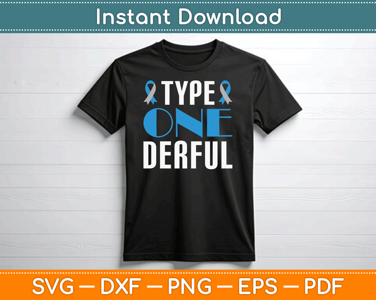 Diabetes Awareness Type 1 Diabetes SVG Digital Cutting File