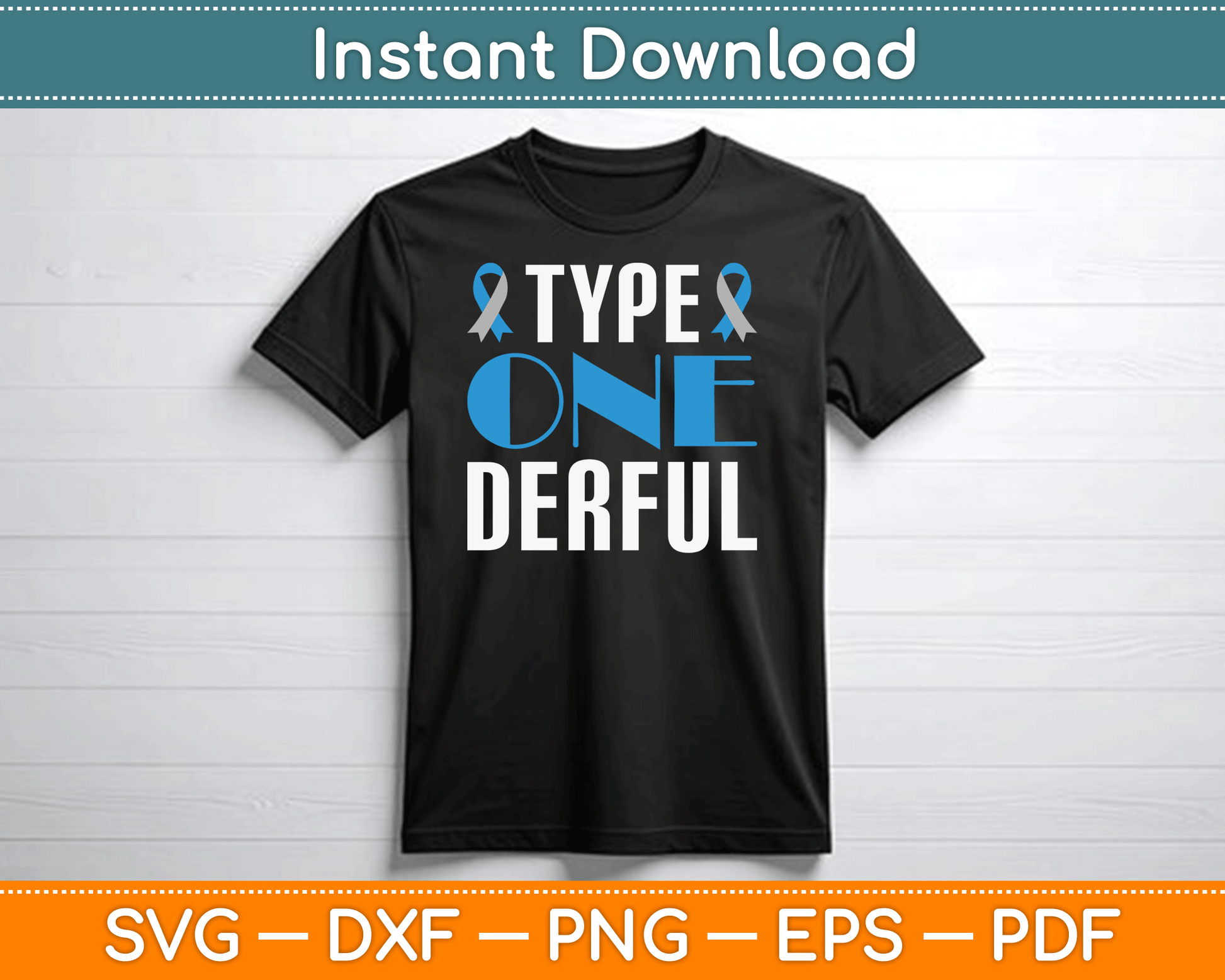 Diabetes Awareness Type 1 Diabetes SVG Digital Cutting File