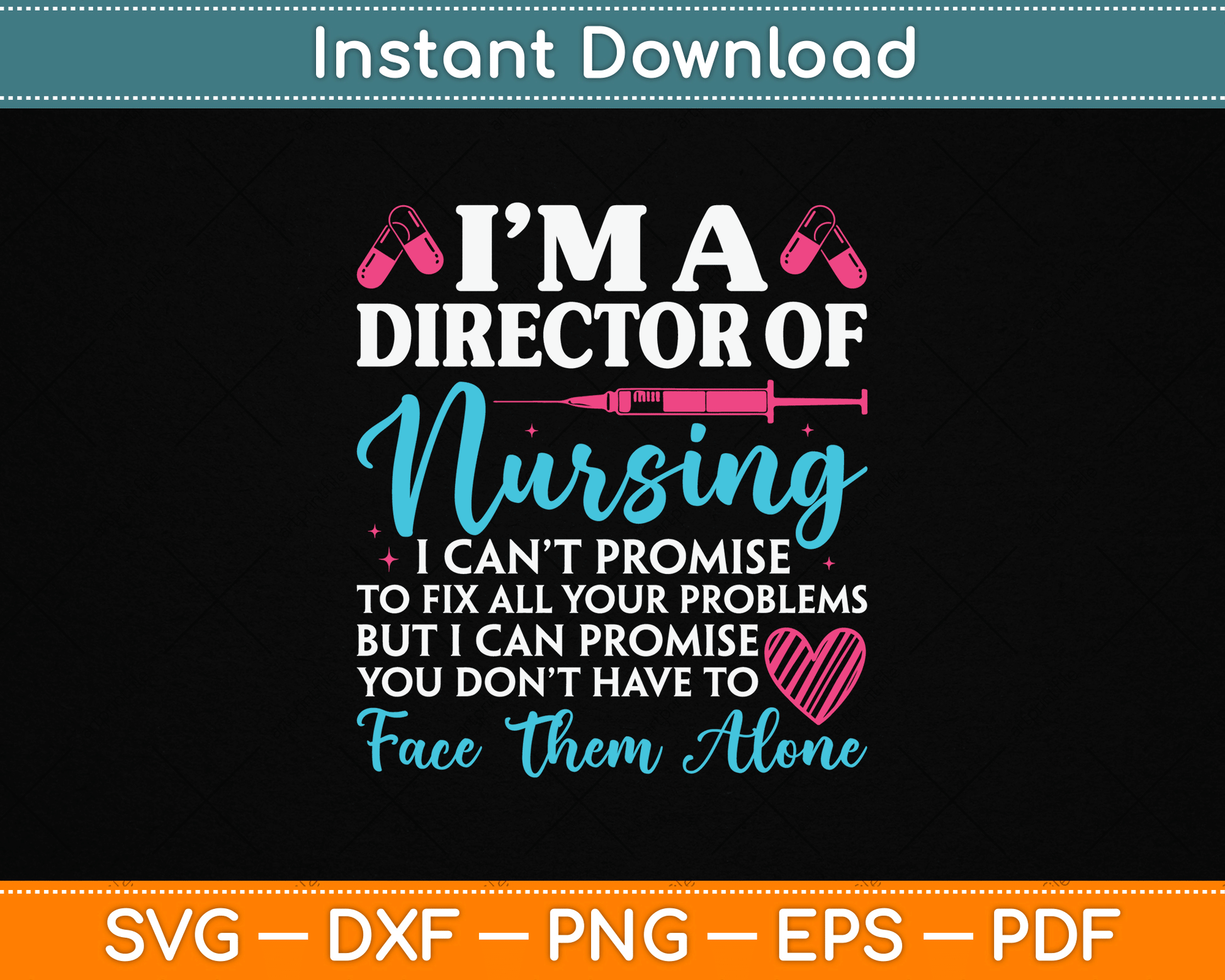 Director Of Nursing Appreciation SVG Design for Nurse Director Gift Shirt PNG Digital Download