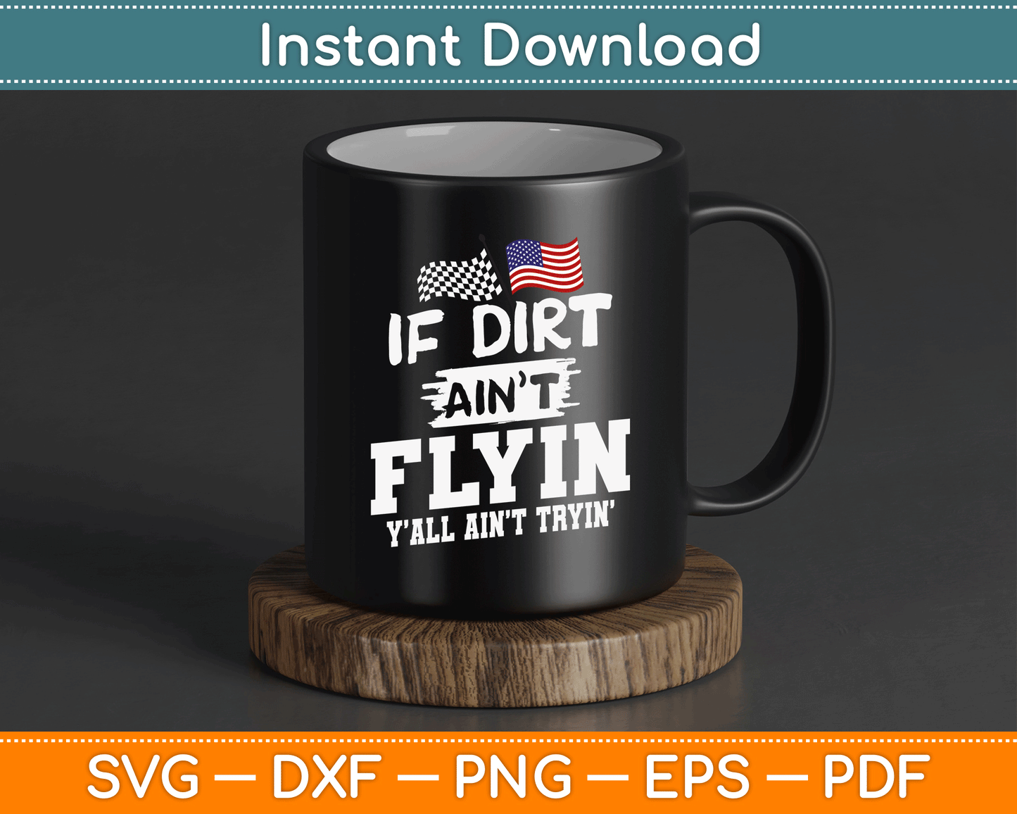 Dirt Track Racing Sprint Car Racing SVG Digital Cutting File