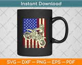 Dirt Bike American Flag Motocross Biker 4th of July Svg Digital Cutting File