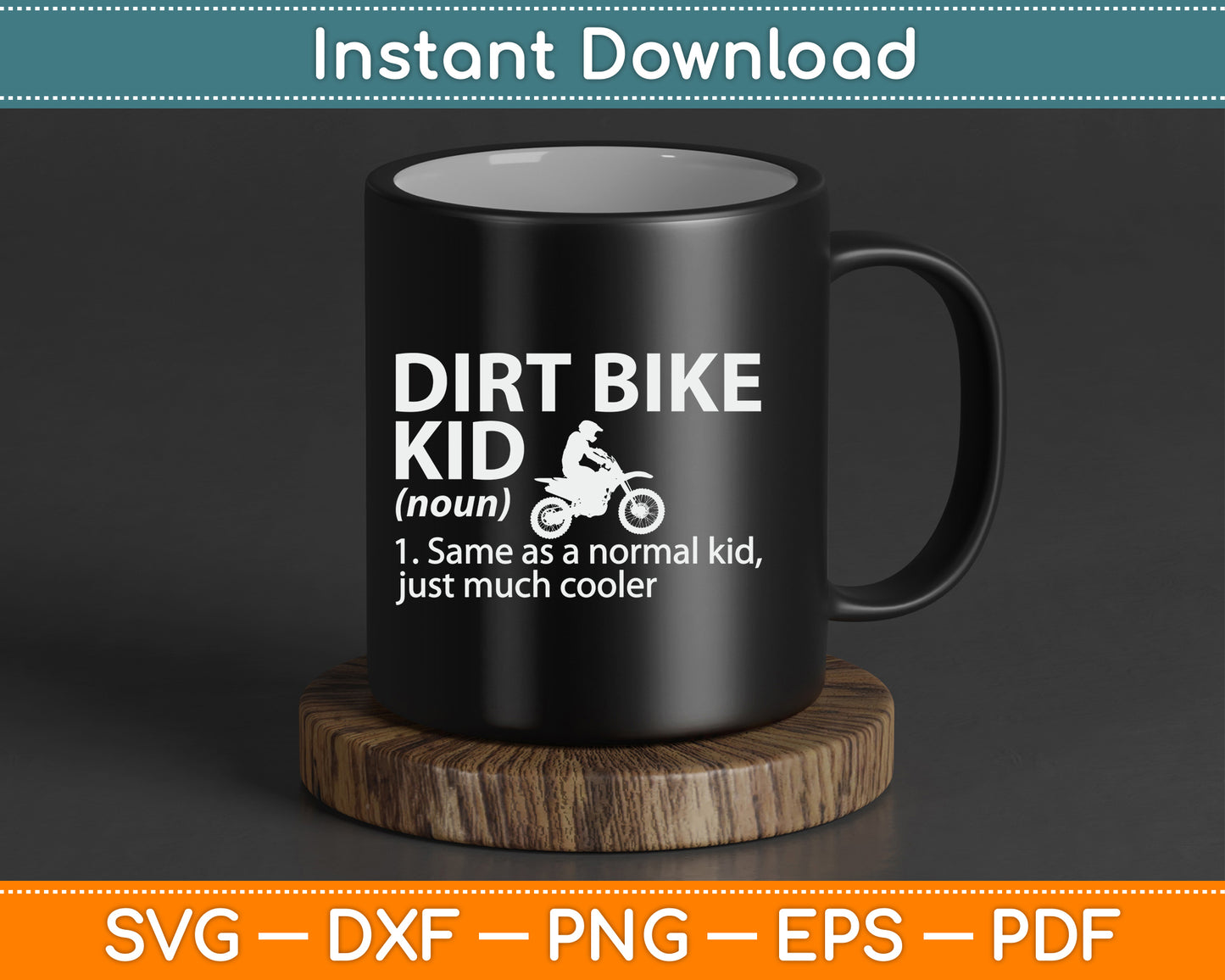 Dirt Bike Kid Definition Motocross SVG PNG Digital Cutting File