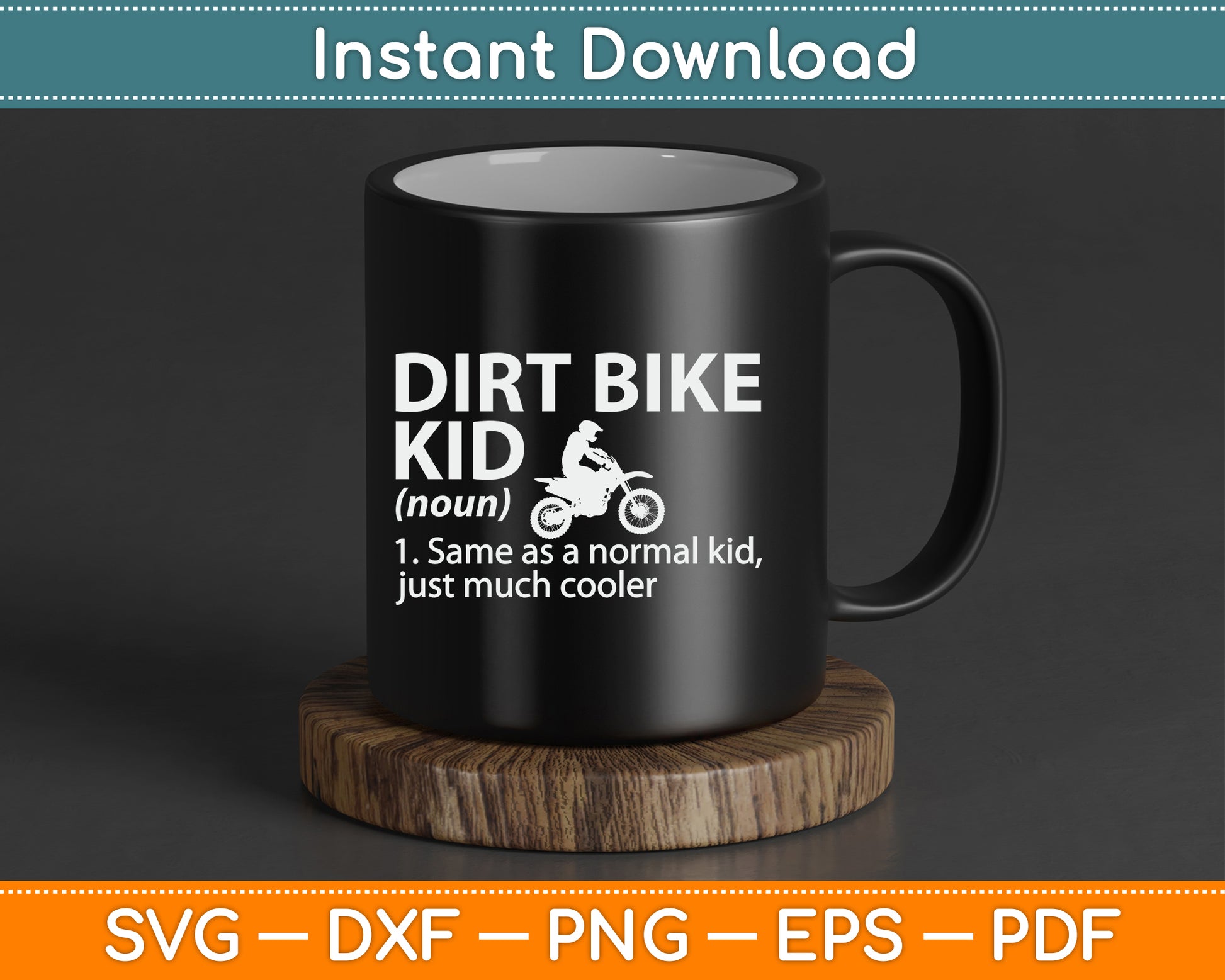 Dirt Bike Kid Definition Motocross SVG PNG Digital Cutting File