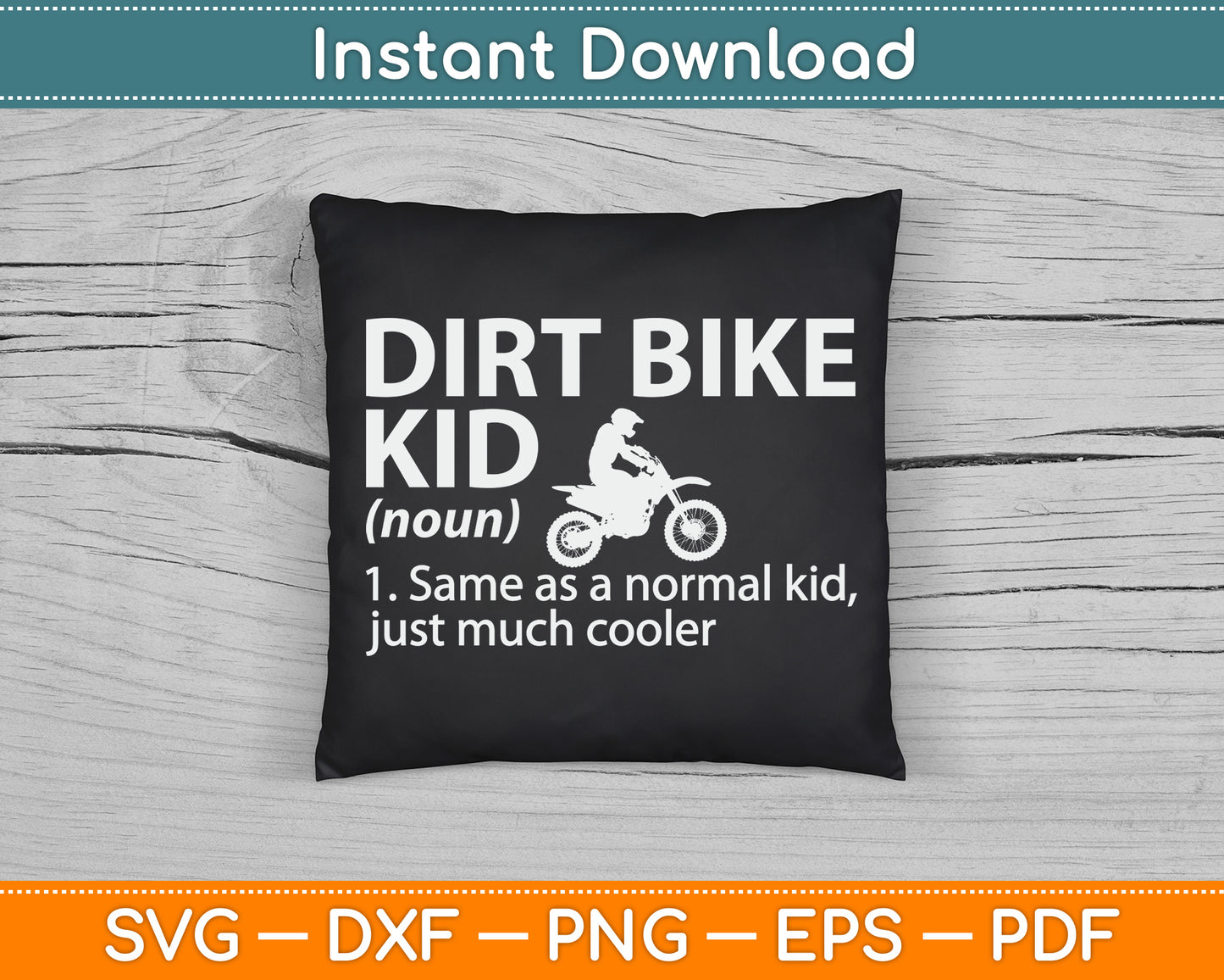 Dirt Bike Kid Definition Motocross SVG PNG Digital Cutting File