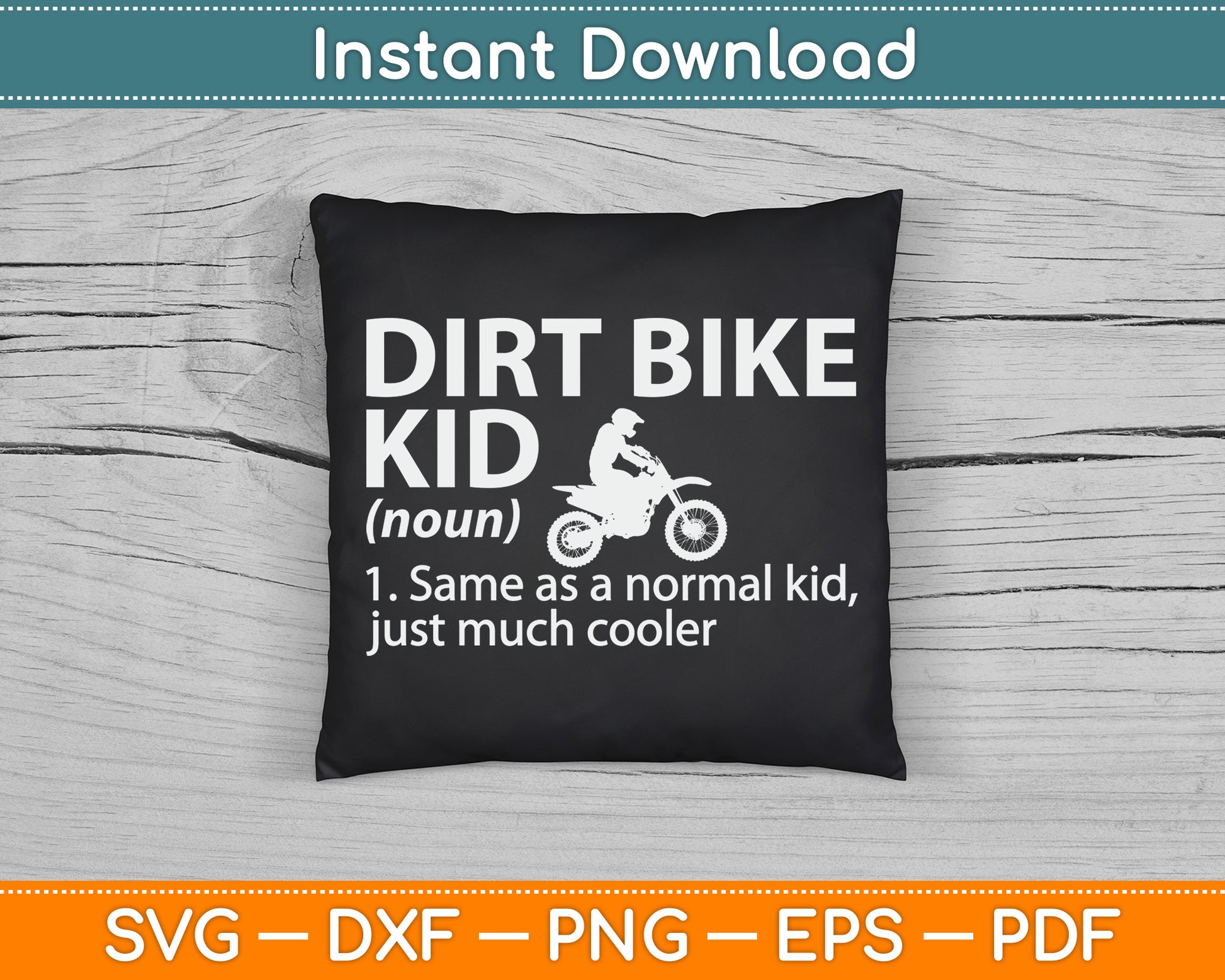 Dirt Bike Kid Definition Motocross SVG PNG Digital Cutting File