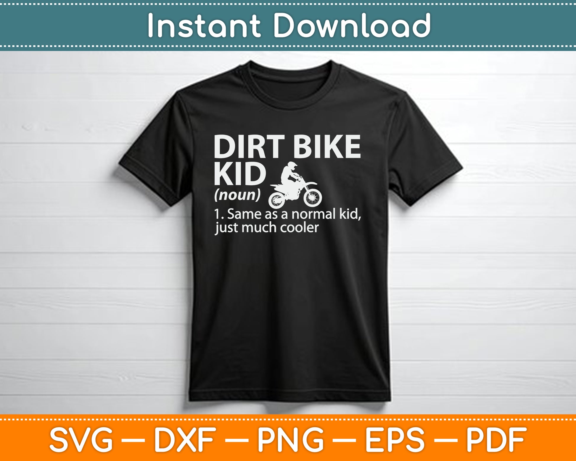 Dirt Bike Kid Definition Motocross SVG PNG Digital Cutting File