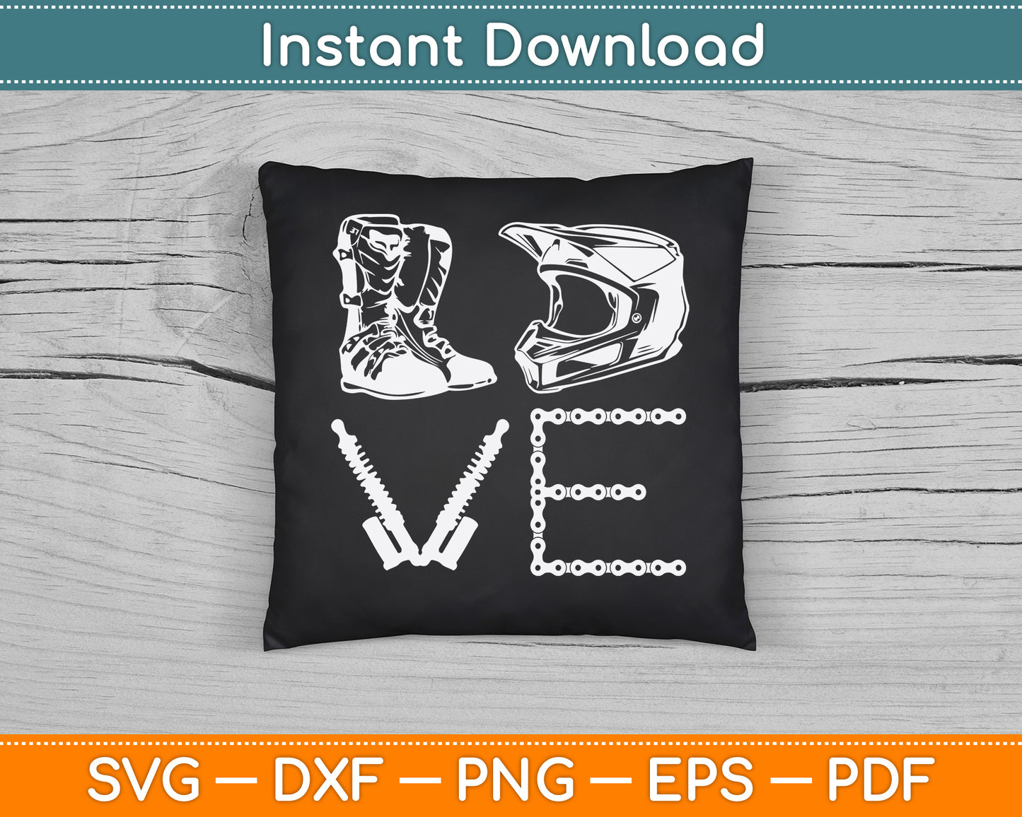 Dirt Bike Love Gift Motorcycle Motocross SVG PNG Digital Cutting File