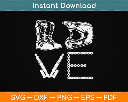 Dirt Bike Love Gift Motorcycle Motocross SVG PNG Digital Cutting File