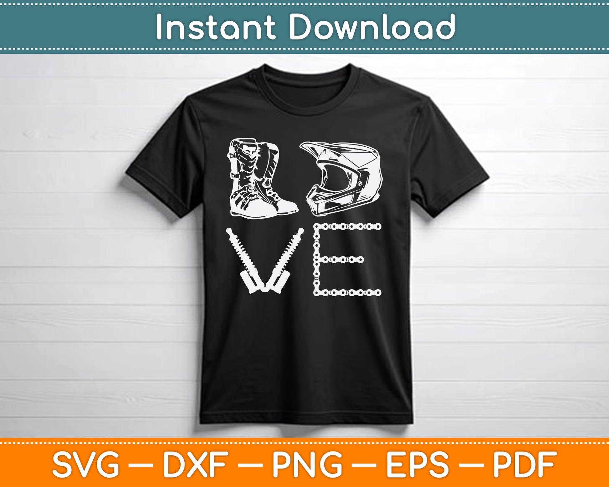 Dirt Bike Love Gift Motorcycle Motocross SVG PNG Digital Cutting File