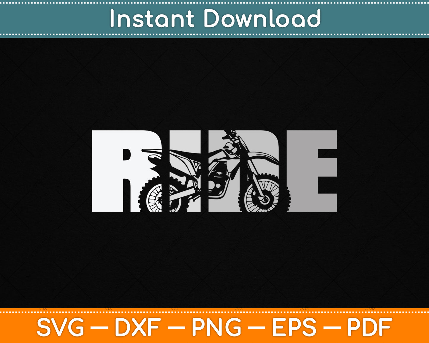Dirt Bike Motocross SVG Digital Cutting File